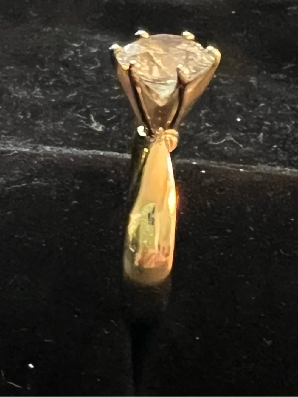 14K Gold Diamond Engagement Ring . White Diamond, Gold